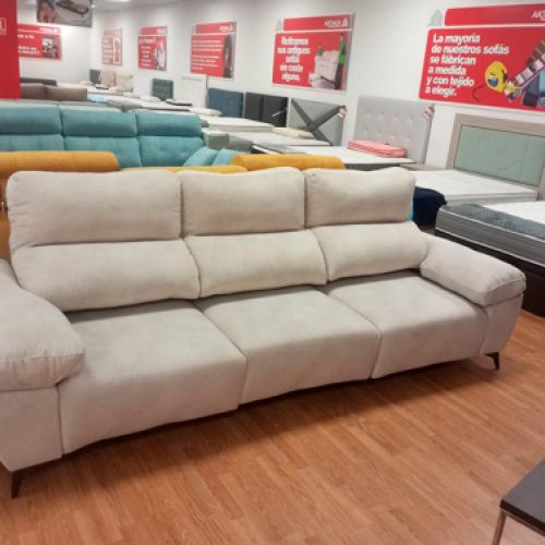 Sofá blanco de 3 plazas